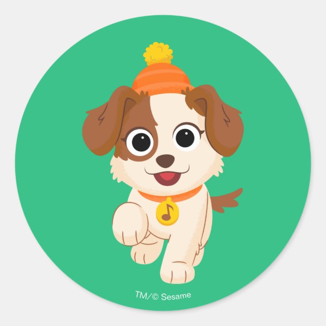 Adesivo Redondo Sesame Street | Tango de Inverno (Frente)