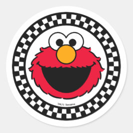 Adesivo Redondo Sesame Street's Elmo Checkered
