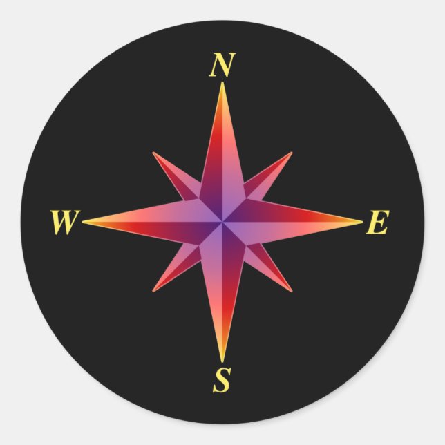 Adesivo Redondo Seta para o Norte (Frente)