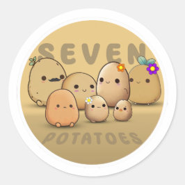 Adesivo Redondo Sete Batatas