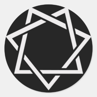 Adesivo Redondo Sete estrelas apontadas