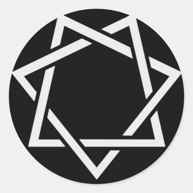 Adesivo Redondo Sete estrelas apontadas (Frente)