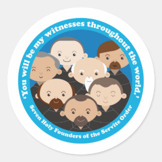 Adesivo Redondo Sete Fundadores da Ordem de Serviço