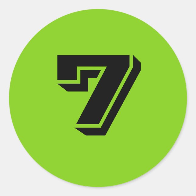 Adesivo Redondo Sete grandes gravadores verdes redondos de Janz (Frente)