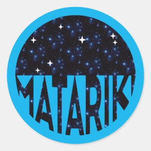 Adesivo Redondo Sete Irmãs da Nova Zelândia Maori MATARIKI 2b