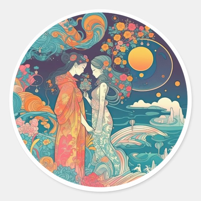 Adesivo Redondo Seu Amor, Seu Caminho (Frente)