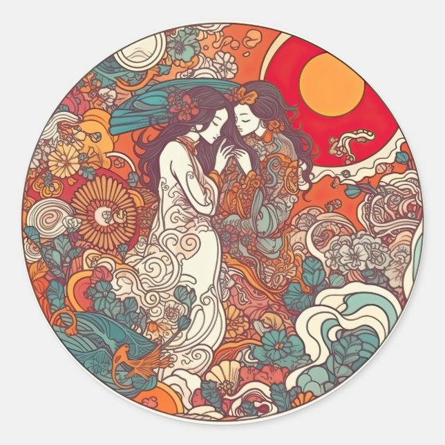 Adesivo Redondo Seu Amor, Seu Caminho (Frente)