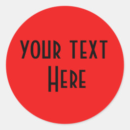 Adesivo Redondo seu autocolante vermelho