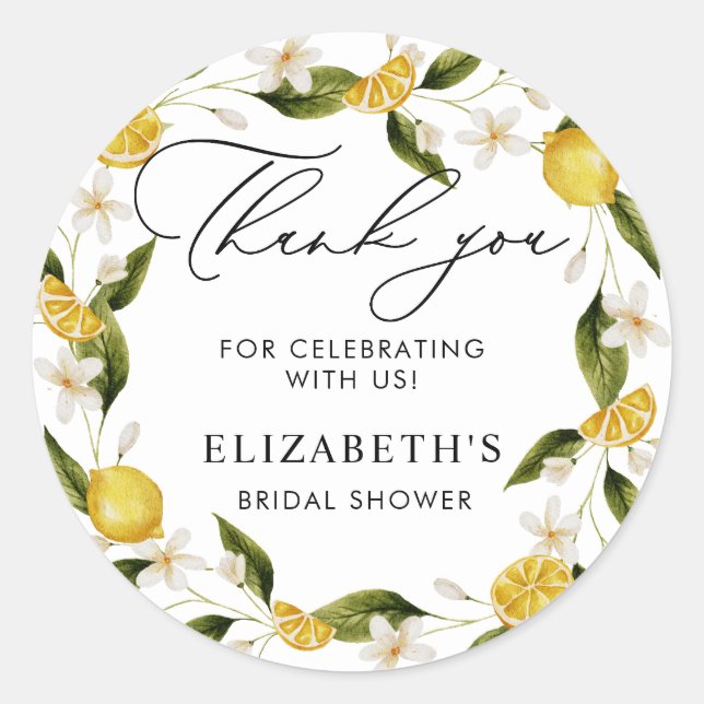 Adesivo Redondo Seu Chá de panela Principal de Limões Apertados (Frente)