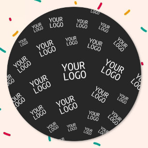 Adesivo Redondo Seu Design, Foto ou Logotipo Empresarial Aleatoria