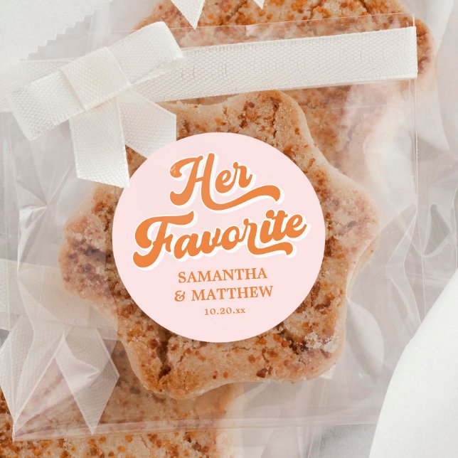 Adesivo Redondo Seu Favorito De Casamento De Disco De Retro Com Do (Criador carregado)