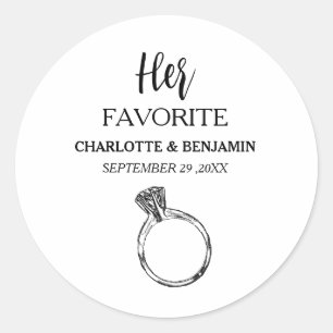 Adesivo Redondo Seu Favorito Favor de Casamento