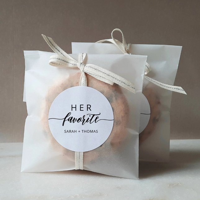 Adesivo Redondo Seu favorito moderno С aligráfico favorito present (Criador carregado)