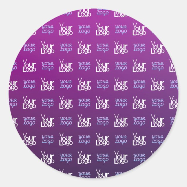 Adesivo Redondo Seu logotipo | 2 imagens carregadas ou logotipos d (Frente)