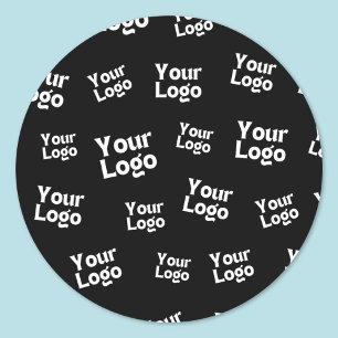 Adesivo Redondo Seu logotipo de design ou negócios Posicionament