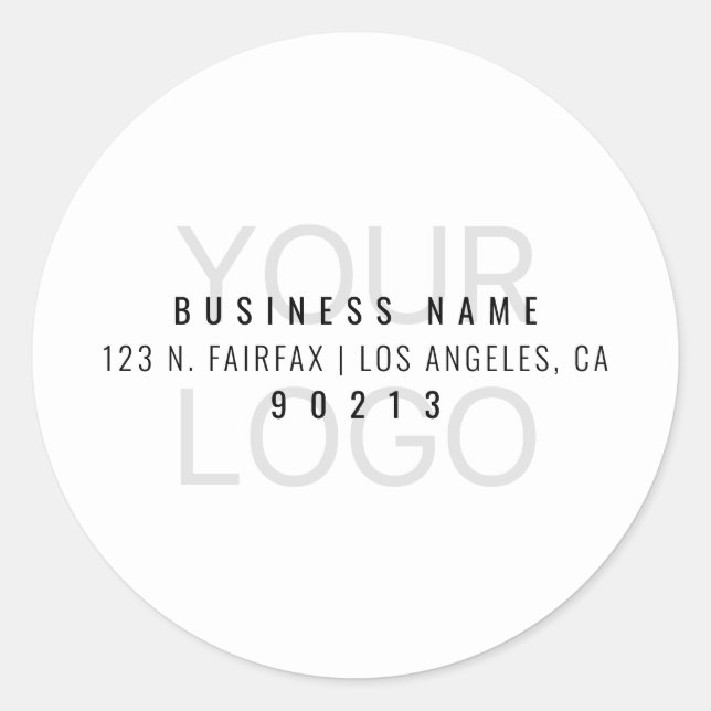 Adesivo Redondo Seu Logotipo É Automaticamente Mais Leve Para Fund (Frente)