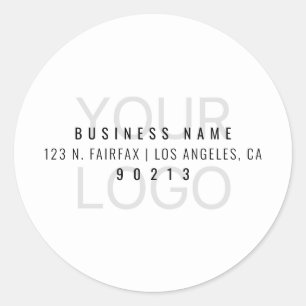 Adesivo Redondo Seu Logotipo É Automaticamente Mais Leve Para Fund