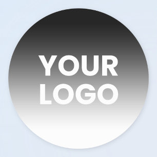 Adesivo Redondo Seu logotipo e gradiente de cor moderno editável
