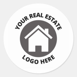 Adesivo Redondo Seu logotipo imobiliário aqui