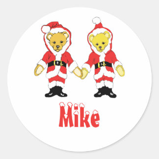 Adesivo Redondo Seu Nome Aqui! Letra Personalizada M Urso de Teddy