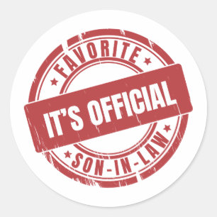 Adesivo Redondo Seu Oficial É O Filho Favorito De Direito