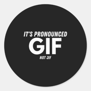 Adesivo Redondo Seu Proclamado Gif Não É Engraçado Texto Jif Irôni