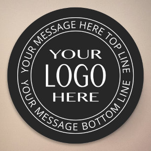 Adesivo Redondo Seu Próprio Logotipo & Texto Circular Personalizáv