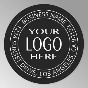 Adesivo Redondo Seu Próprio Logotipo & Texto Circular Personalizáv