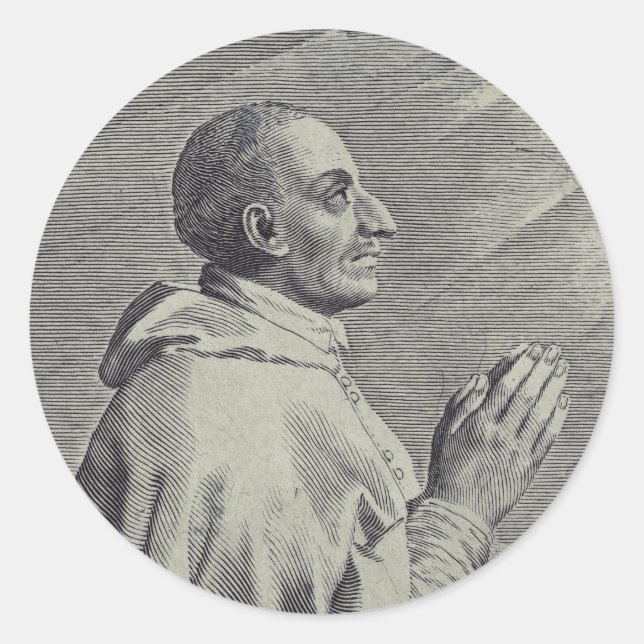 Adesivo Redondo Seu Santo Eminente Charles Borromeo (Frente)