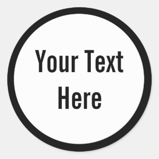 Adesivo Redondo Seu Texto Aqui Personaliza Os Padrões De Borda Pre