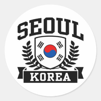 Adesivo Redondo Seul Coreia