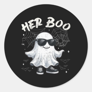Adesivo Redondo Seus Casais de Boo Correspondentes Fantasmas de Ha