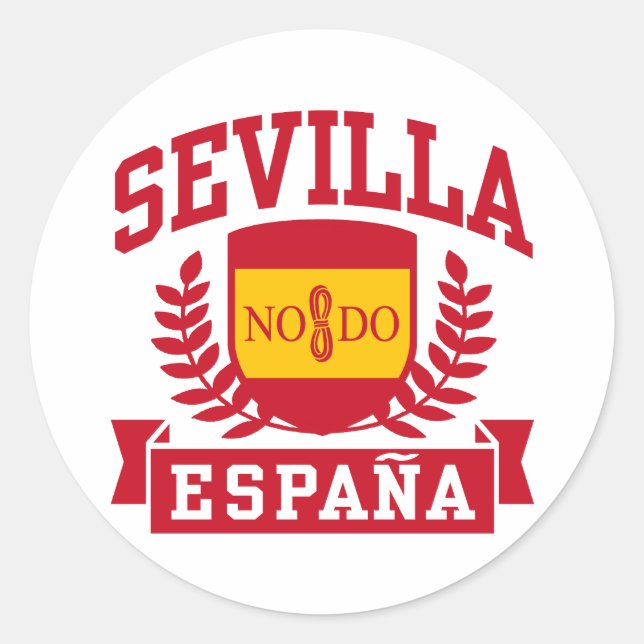 Adesivo Redondo Sevilla Espana (Frente)