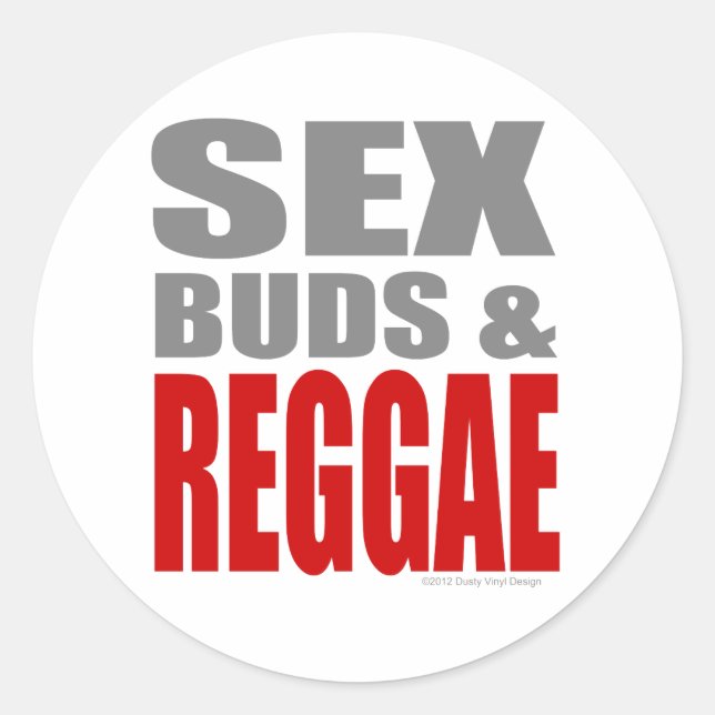 Adesivo Redondo SexBuds e REGGAE