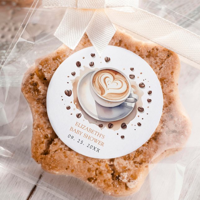 Adesivo Redondo Sexo Bebê neutro está criando Chá de fraldas de ca (Criador carregado)