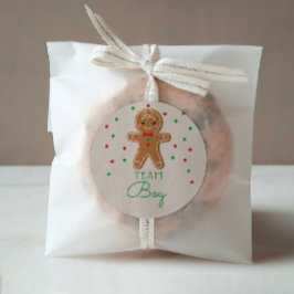 Adesivo Redondo Sexo Revelação Equipe de Voto Menino Gingerpão