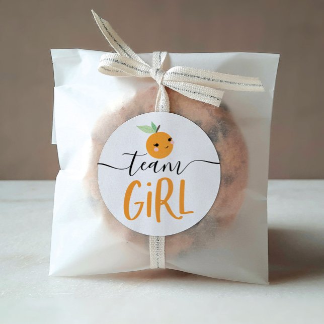 Adesivo Redondo Sexo Revelação Voto Vinheta Pequena Laranja Útil (Criador carregado)