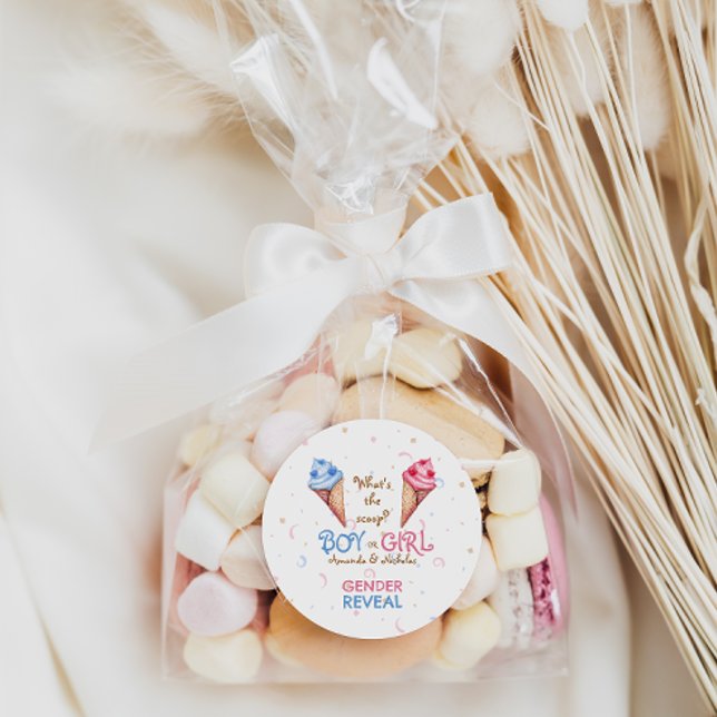 Adesivo Redondo Sexo Revelar Colagem de Sorvetes (Criador carregado)