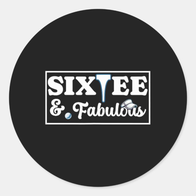 Adesivo Redondo Sexta-feira, 60º Aniversário Mulheres Mens 60 (Frente)