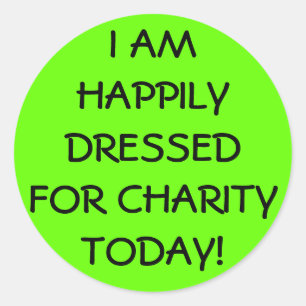 Adesivo Redondo Sexta-Feira Casual Vestida Feliz