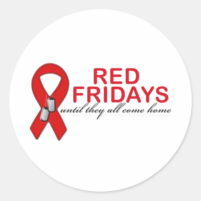 Adesivo Redondo Sexta-Feira Vermelha - Até Todos Chegarem Em Casa (Frente)