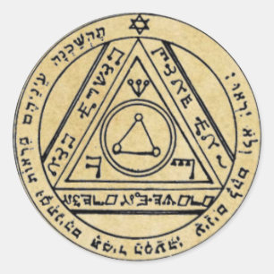 Adesivo Redondo Sexto Pentáculo do Sol