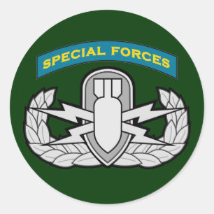 Adesivo Redondo SF Q-tab e crachá EOD