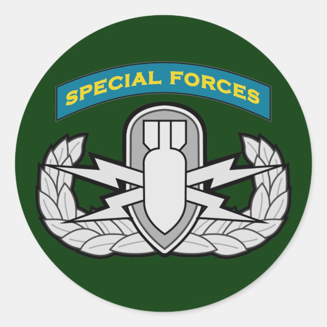 Adesivo Redondo SF Q-tab e crachá EOD (Frente)