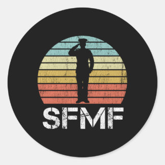 Adesivo Redondo Sfmf Milgang Exército Americano Motto Sfmf