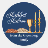 Shabbat Shalom Janto de Sabão Azul Personalizado