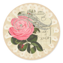 Shabbychic Burlap e Lace Sticker