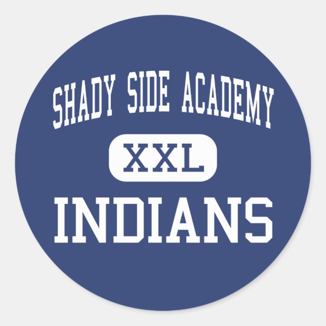 Adesivo Redondo Shady Side Academy Indians Middle Pittsburgh (Frente)