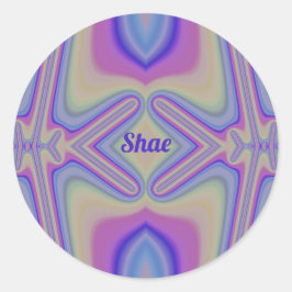 Adesivo Redondo SHAE ~ Pastel Shades Fractal ~ Personalizado