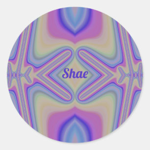 Adesivo Redondo SHAE ~ Pastel Shades Fractal ~ Personalizado